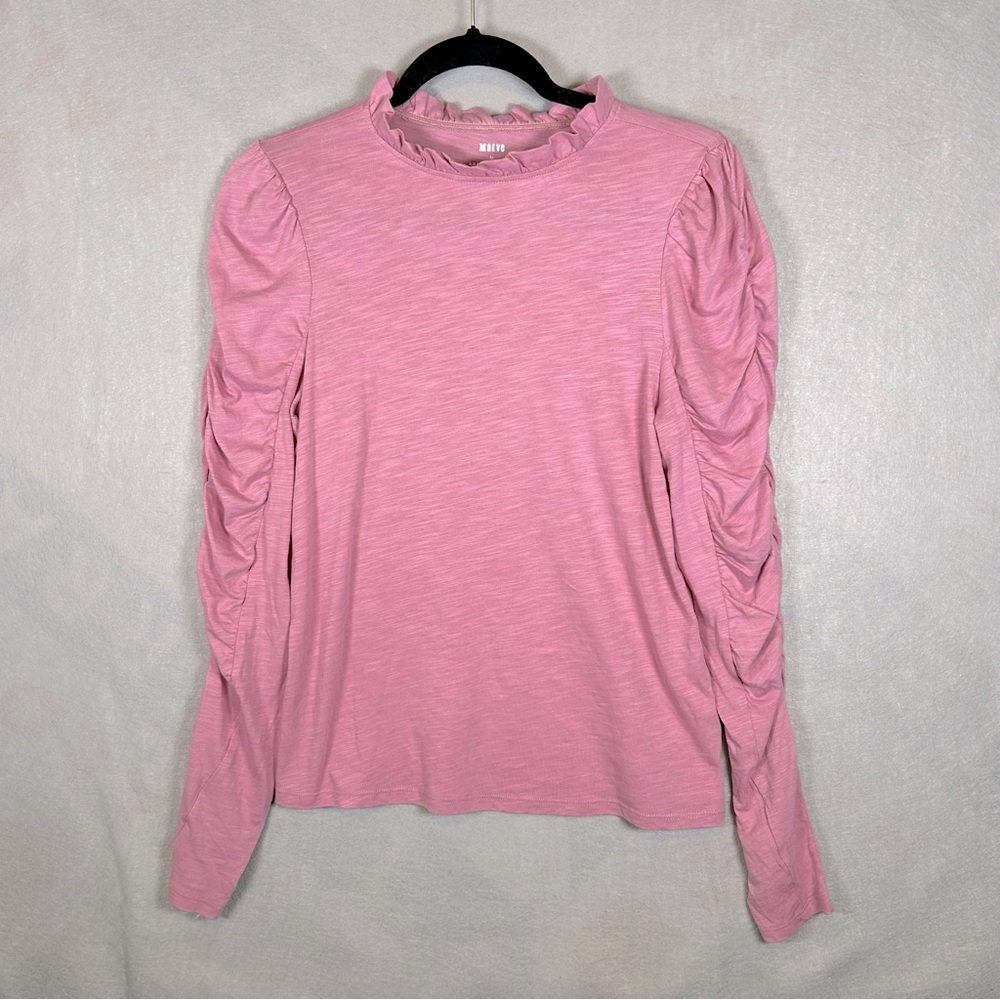Anthropologie Maeve Pink Puff Sleeve Lightweight Blouse - Size‎ XS
